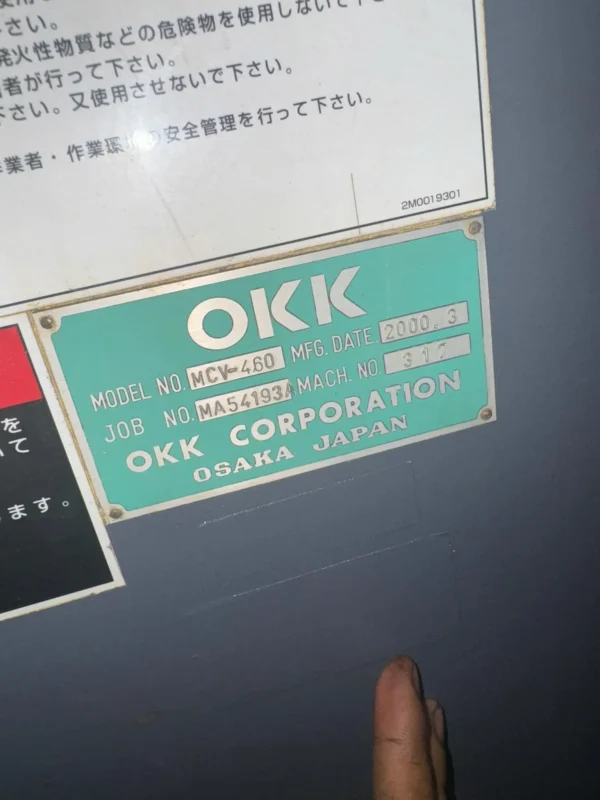 máy phay OKK MCV 460 3